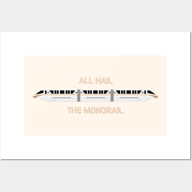 All Hail the Peach Monorail Wall Art by Enzwell